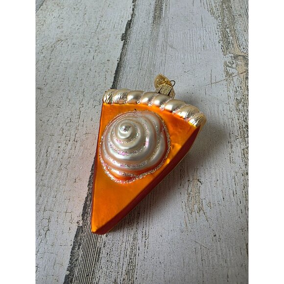 OWC old world pumpkin pie glass ornament Thanksgiving Xmas tree - Picture 1 of 7